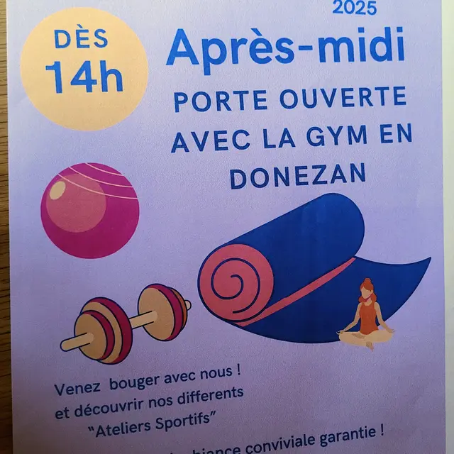 Porte ouverte avec Gym en Donezan_Quérigut