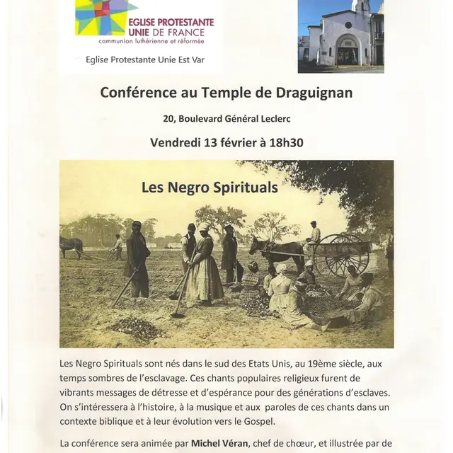 Conférence : Les Negro Spirituals_Draguignan