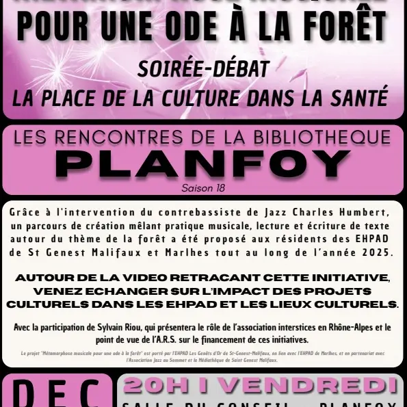 Les rencontres de la bibliothèque - Documentaire et débat_Planfoy