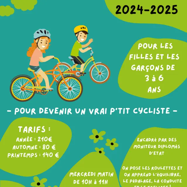 Les p'tits vélos : l'école de vélo des 3-6 ans