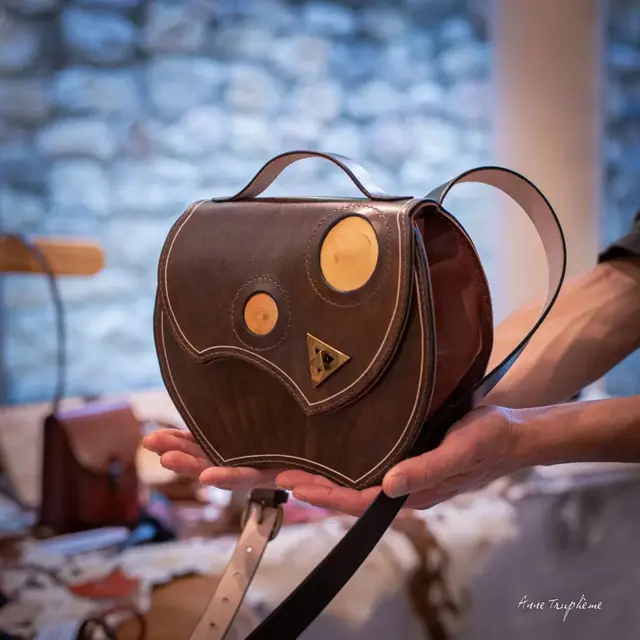 Sac à main Bubble Wood inclusion de buis