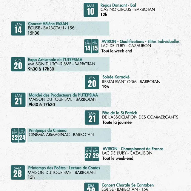 Programme Animations Cazaubon - Barbotan-les-Thermes_Cazaubon