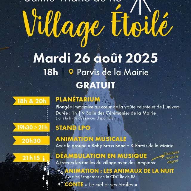 Soirée Village Étoilé - Animations-_Sainte-Marie-de-Ré