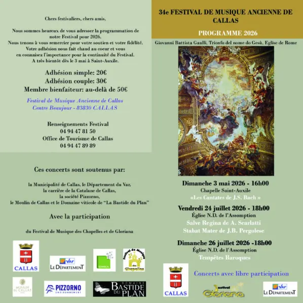 Festival de Musique Ancienne : Concert Baroque_Callas