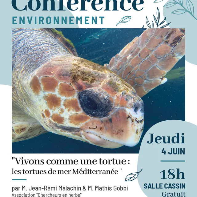 Conférence environnement : Vivons comme une tortue : les tortues de mer Méditerranée _La Londe-les-Maures