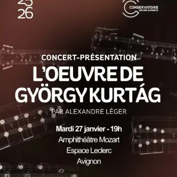 Concert présentation du répertoire de György Kurtág_Avignon