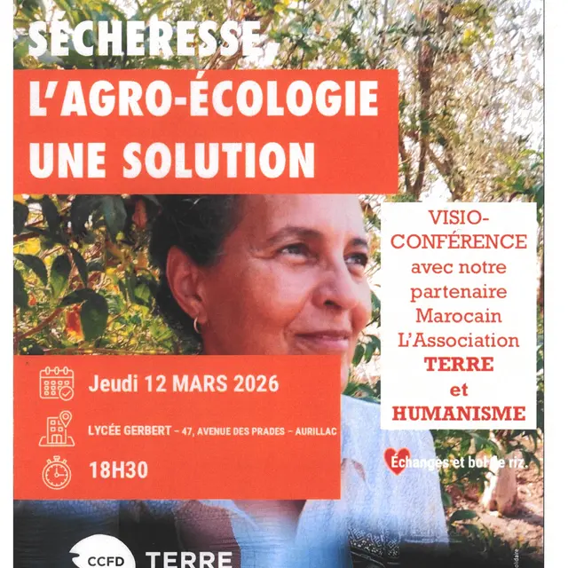 Visio conférence face à la sécheresse, l'agro écologie, une solution_Aurillac