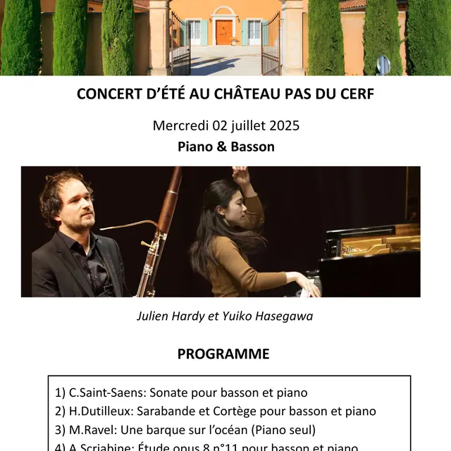 Concerts d'été au milieu des vignes au Château Pas du Cerf