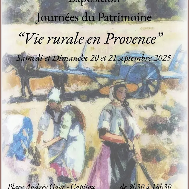 Exposition Vie Rurale en Provence dans le cadre des Journées Européennes du Patrimoine_Mandelieu-La Napoule