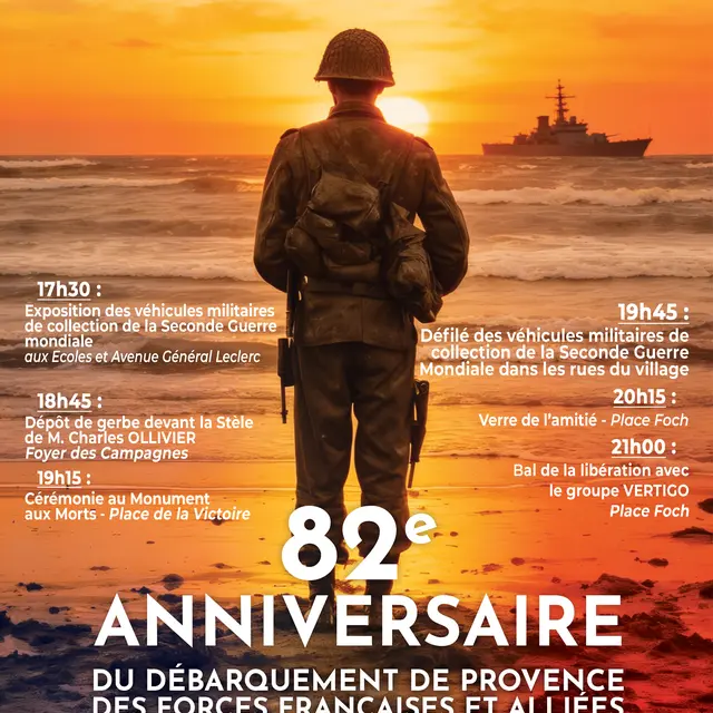 82e anniversaire du débarquement de Provence et des forces alliées_Le Plan de la Tour