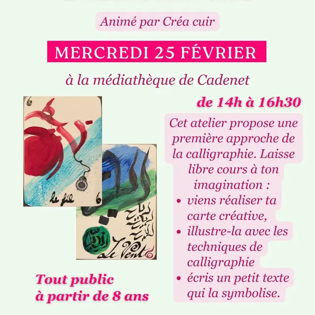 Atelier calligraphie à Cadenet_Cadenet
