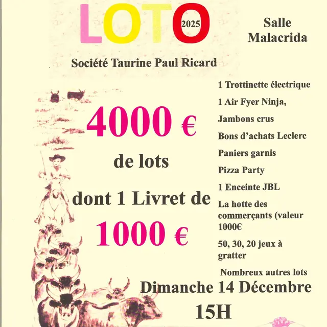 Loto de la Société Taurine de Pélissanne_Pélissanne