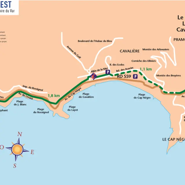 Plan vélo Lavandou est