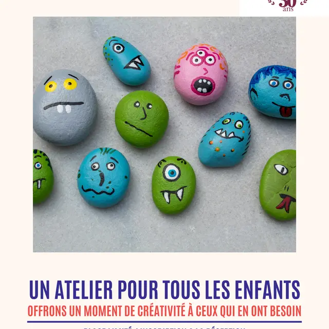 Atelier peinture sur galet  - Camping des Fayards_Violès