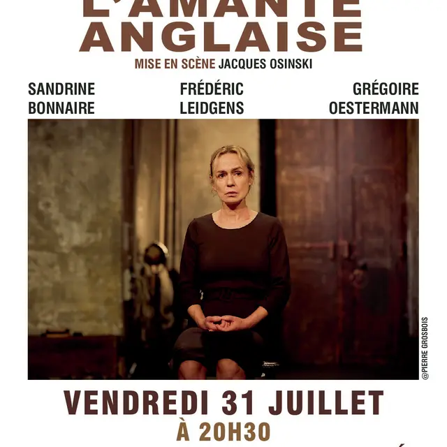 Affiche de la pièce « L'Amante anglaise »