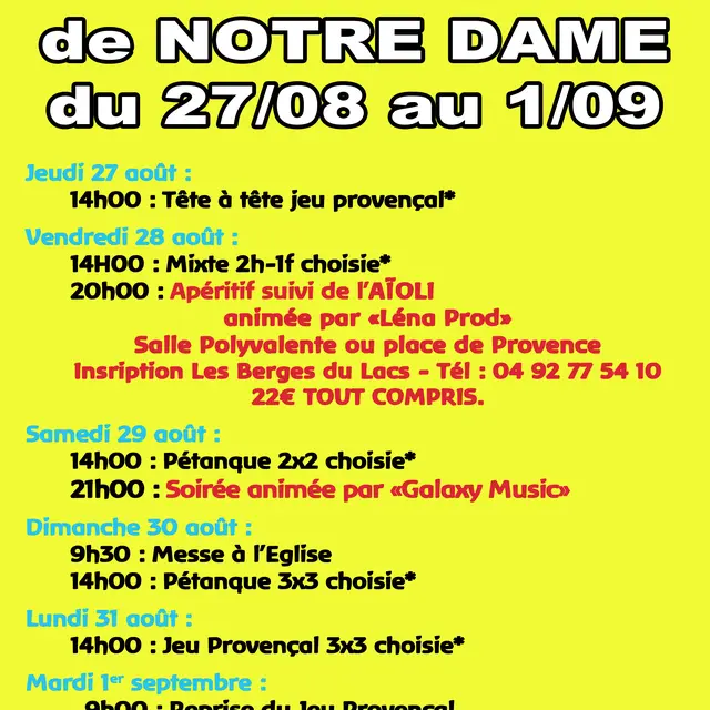 Fête votive de Notre Dame_Montmeyan