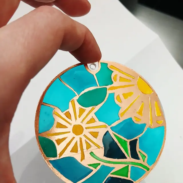 Atelier à l'Oustaou dou païs- porte-clé mimosa_Tanneron