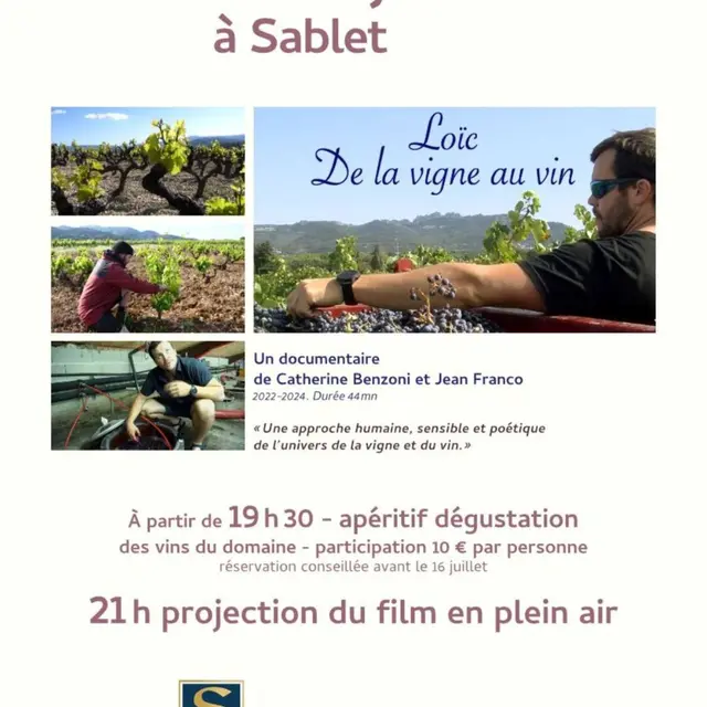 Projection film en plein air - Domaine Les Sibu_Sablet