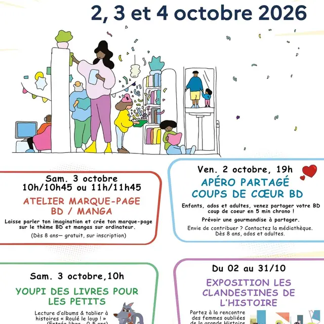 Biblis en Folie à la médiathèque : deux jours pour fêter les bibliothèques et la BD ! - Jacob-Bellecombette - Médiathèque Jean-Louis Favre