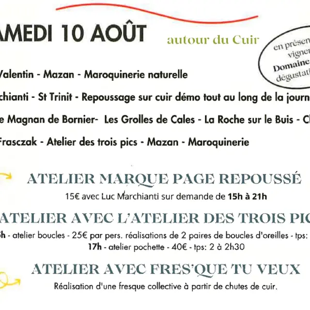 Journée autour du cuir