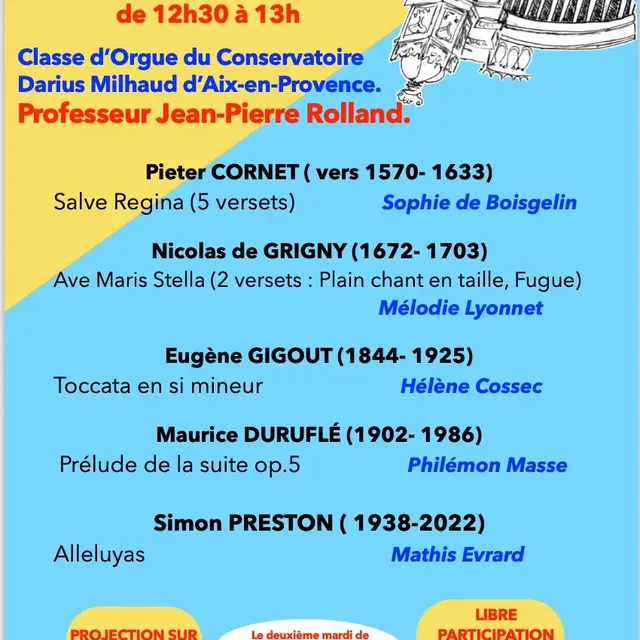 Les Auditions du marché : concerts d'orgue_Marseille