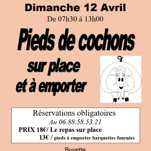 Repas - Pieds de cochons_Vollore-Ville