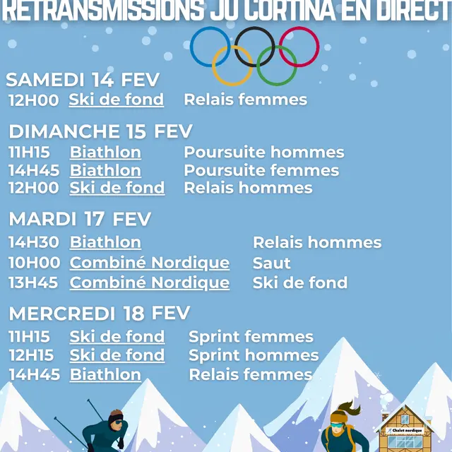Retransmission JO Ski de fond et Biathlon sur grand écran_Vallouise-Pelvoux