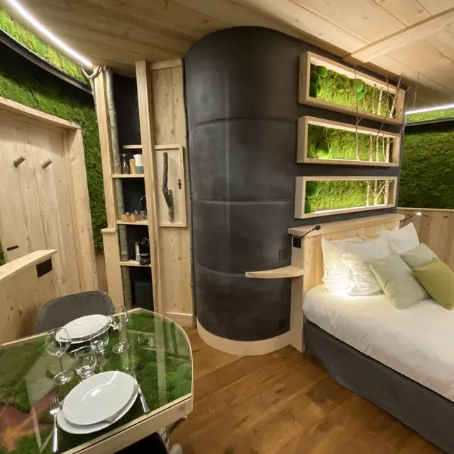 Cabanes entre Terre et Ciel - Cabane Feuille intérieur