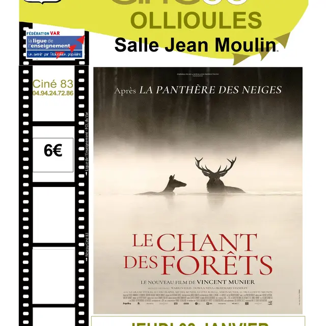 Ciné 83 : projection du film  Le chant des forêts_Ollioules