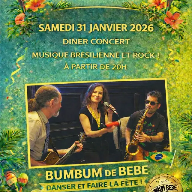 Diner/concert musique Brésilienne et rock   à La Brasserie du Château_La Tour-d'Aigues