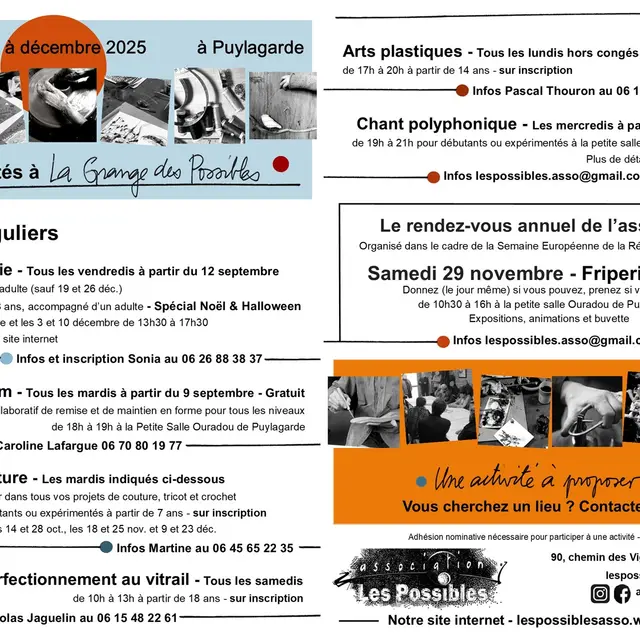 Les activités à la Grange des Possibles_Puylagarde