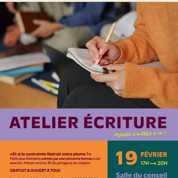 Atelier d'écriture :  Et si la contrainte libérait votre plume ?_Saint-André-les-Alpes