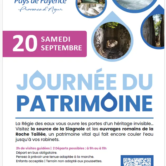 Journées européennes du Patrimoine: visite de la source de la Siagne et Roche Tailée_Tourrettes