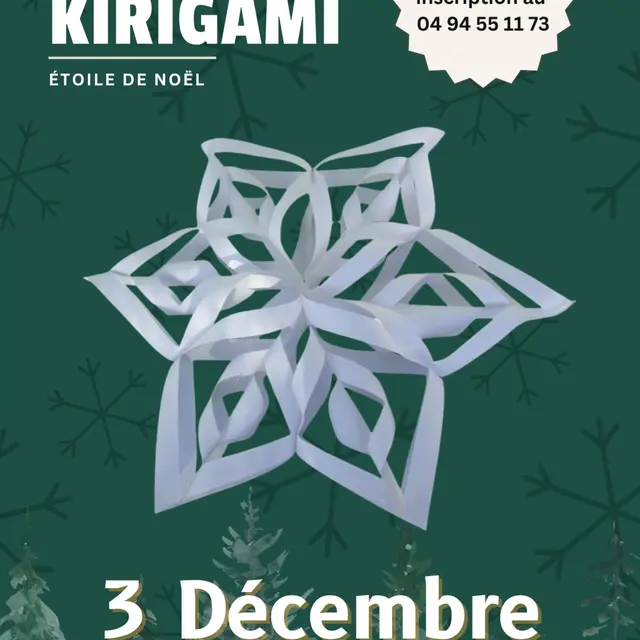 Festi'Pichoun : Animations bibliothèque. atelier création d'un kirigami étoile de noël_La Croix-Valmer