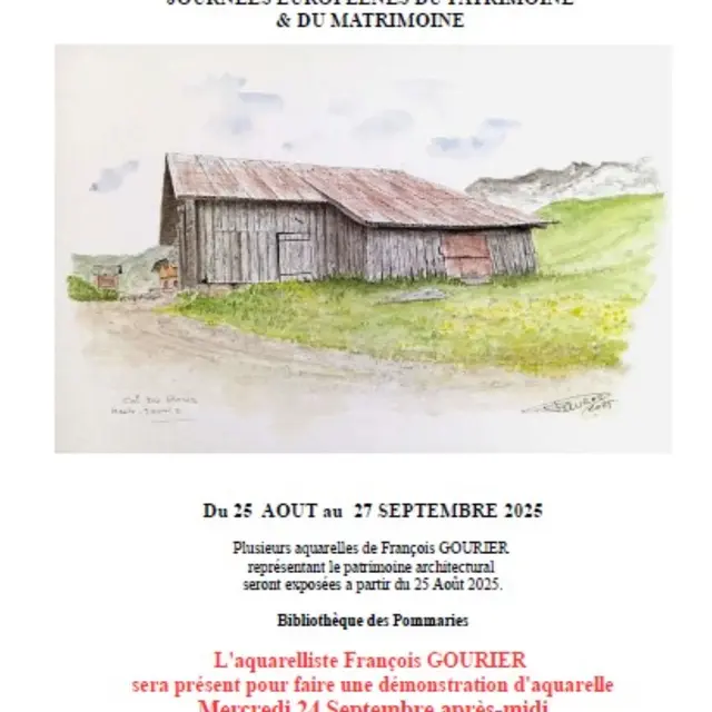 Journées Européennes du Patrimoine : architecture locale à travers les aquarelles de François Gourier_Annecy
