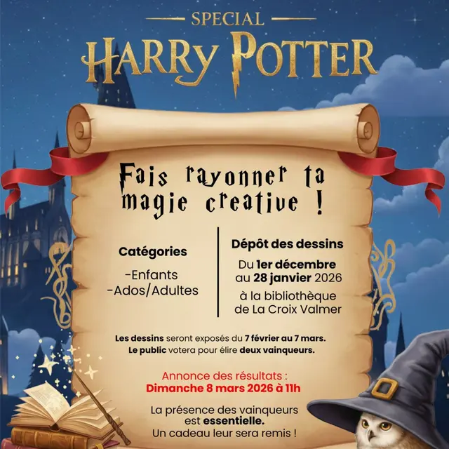 Pichoun'ventures Hiver : Concours de dessin spécial Harry Potter_La Croix-Valmer