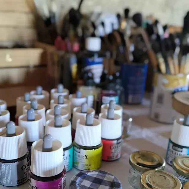 Atelier aquarelle - papillon en écho au Carbet Amazonien_Villeneuve-lez-Avignon