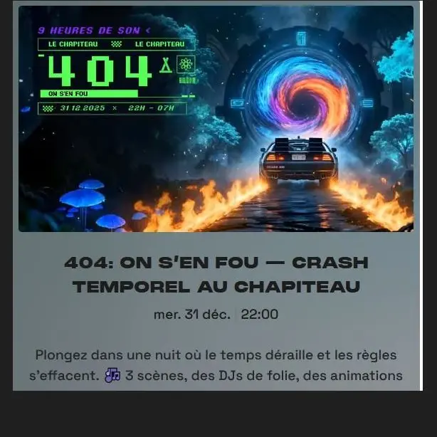 404 On s'en fou : réveillon crash temporel au Chapiteau_Marseille