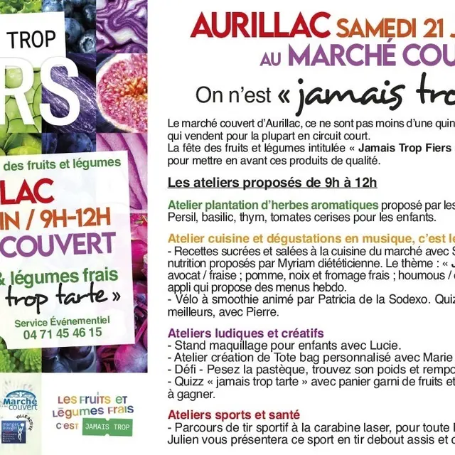 Fête des Fruits et Légumes : Jamais trop tarte_Aurillac