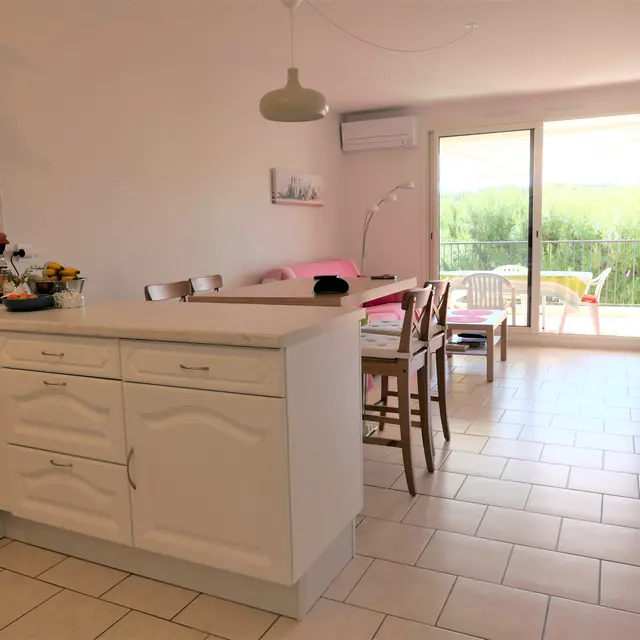 Salon et cuisine ouverte