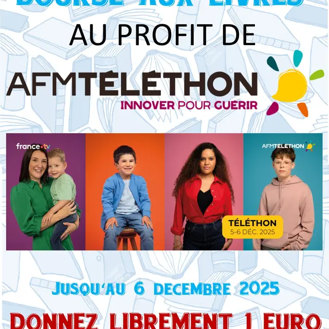 Bourse aux livres au profit de AFM Téléthon..._Saint-Martin-Valmeroux