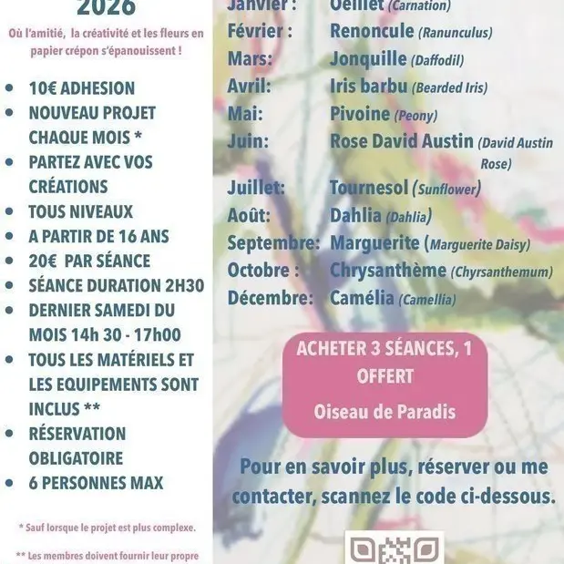 The handmade florist club 2026 - Oeillet_Caylus