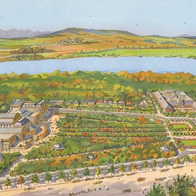 Vue cavalière du quartier thermal