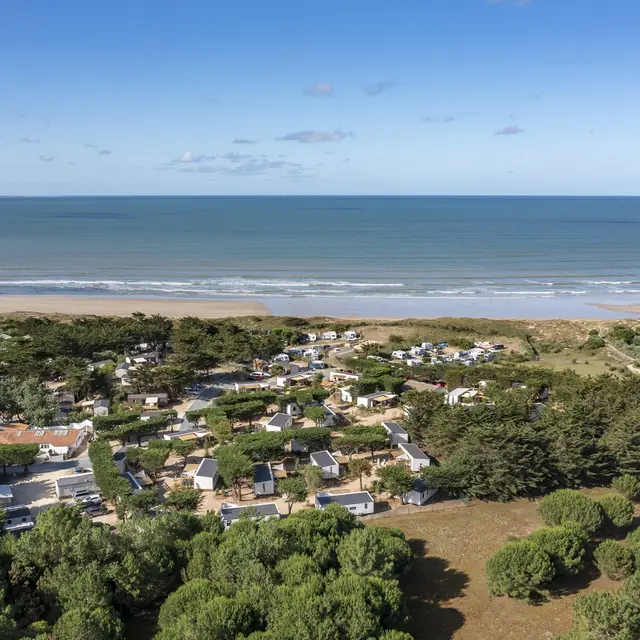 Vue aérienne du camping