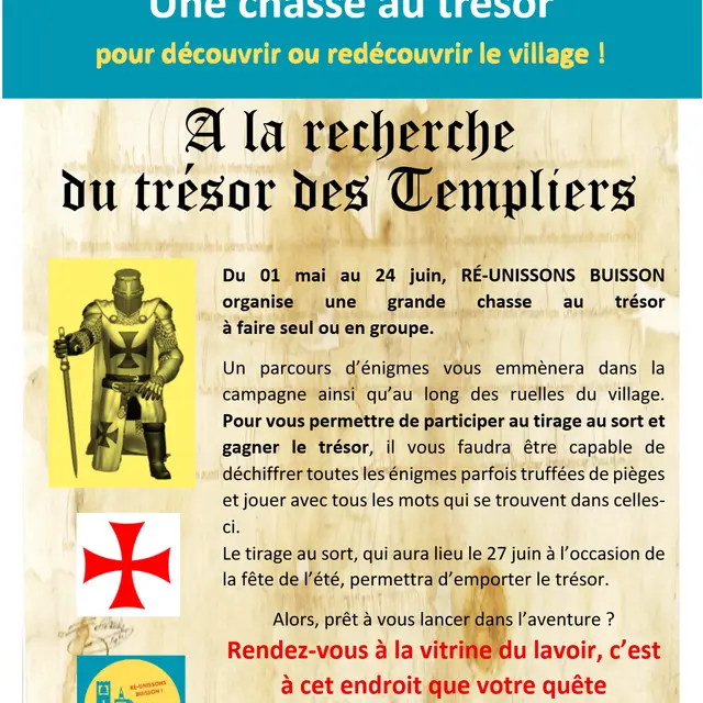 Buisson : A la recherche du trésor des Templiers !_Buisson