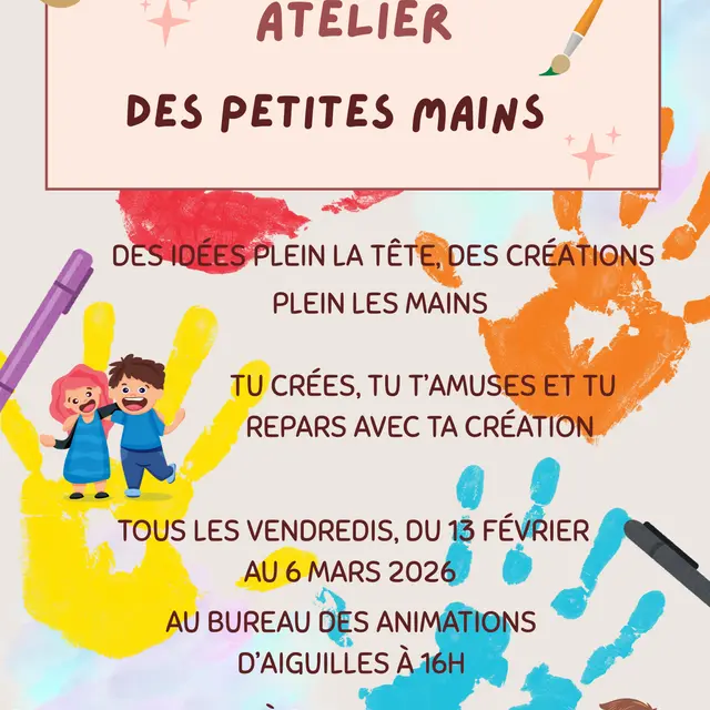 Atelier gratuit des petites mains
