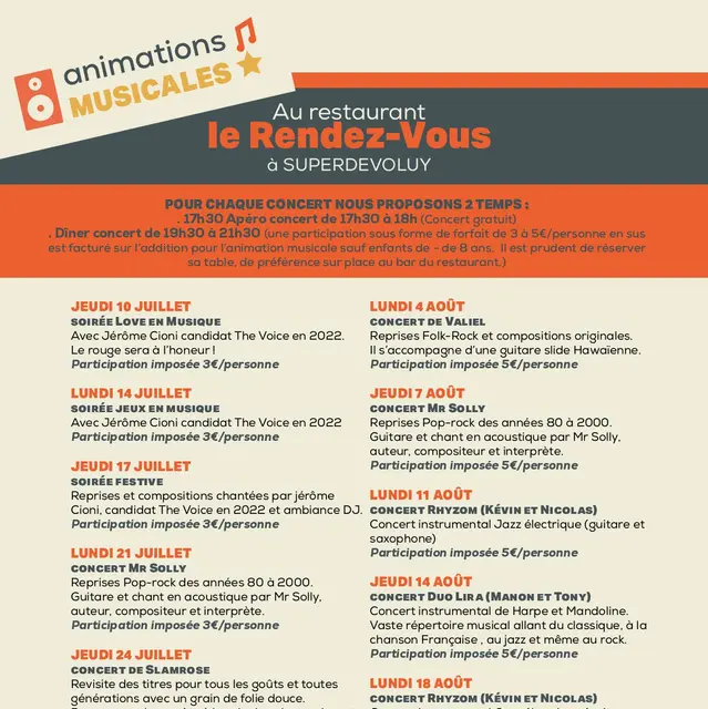 Concert de Mr Solly au Rendez-vous_Superdévoluy