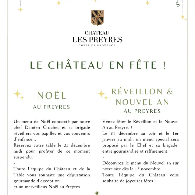 Déjeuner de Nöel au château des Preyres_Le Muy