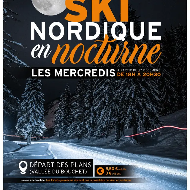 Ski nordique en nocturne