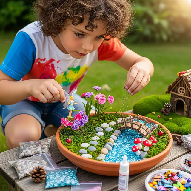 Atelier enfant Création d'un jardin féérique à Villaverde_Grimaud